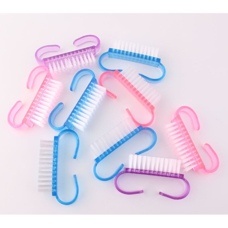 Ox Horn Manicure Brush - Manufacturer - Plastic Small Cleaning Nail Brush for Nail Art Care Makeup