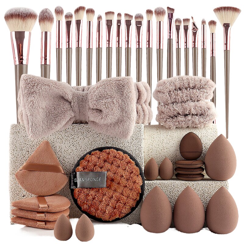 Makeup Brush Set - Manufacturer - 40-Piece Synthetic Hair Powder Concealer Eyebrow Face Wash