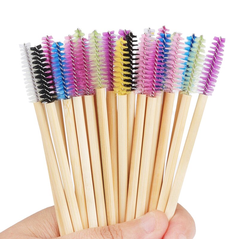 Eco Eyelash Brush - Manufacturer - Disposable One-off Mascara Spoolies 50pcs/pack OEM Factory Price