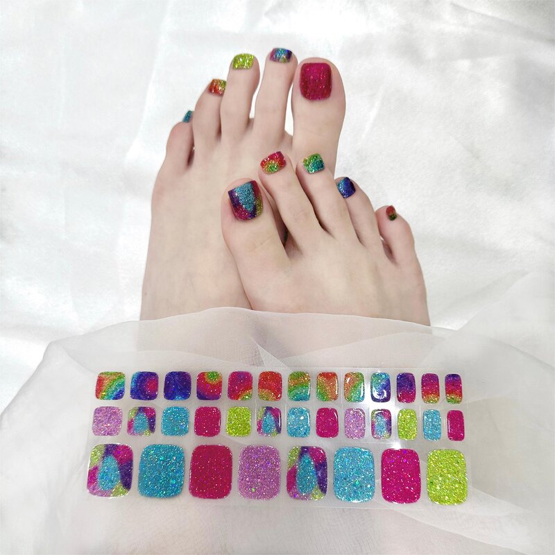 Semi Cured Gel Strips - Manufacturer - Waterproof Uv Gel Polish Sticker Nails Toe Non-toxic 3d