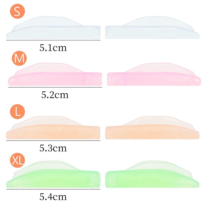 Jelly Silicone Lash Lift Pads - Manufacturer - Box 4 Pairs Colorful Eyelash Lift Perm Kit Pads