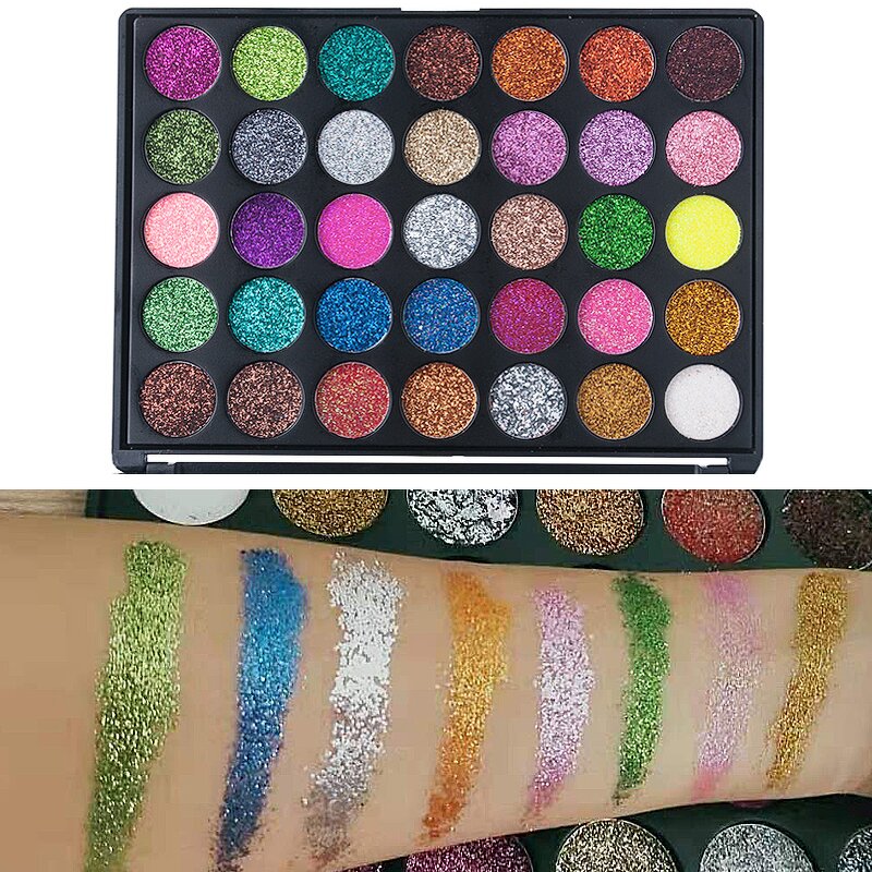Eyeshadow Palette - Manufacturer - 35 Color Shimmer Glitter Waterproof Factory Wholesales Makeup