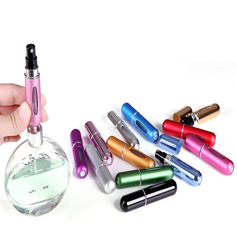 Mini Perfume Spray Bottle - Manufacturer - 5ml Bottom Flush Travel Portable Aluminum Multicolor
