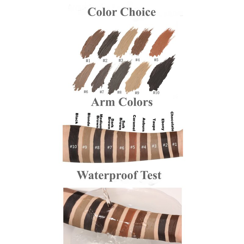 Eyebrow Pomade Set - Manufacturer - Custom 10 Colors Vegan Private Label Long Lasting Waterproof Gel