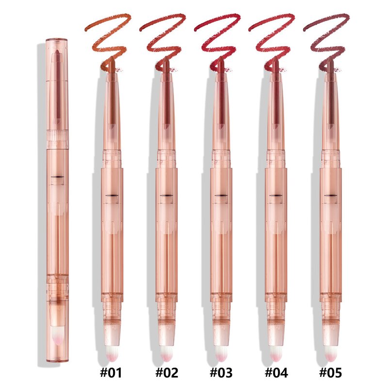 Double Ended Lip Liner - Manufacturer - Lipliner With Lip Brush Smooth Matte Velour Lip Contour Pen