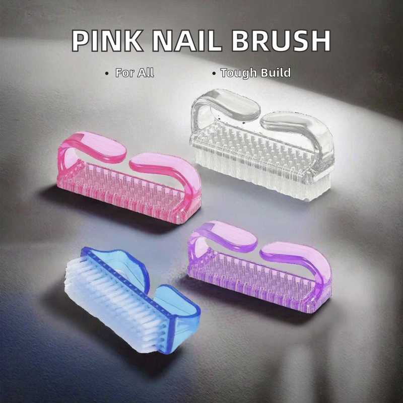 Disposable Nail Scrub Brush - Manufacturer - Pink Nylon Dust Manicure Horns Art Handle Soft Clean