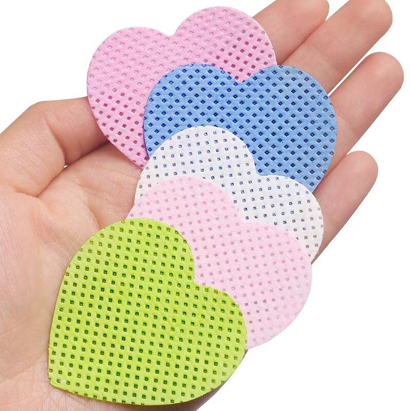 Heart-shaped Nail Pad - Manufacturer - 200pcs/box Hot Sales Eyelash Glue Cleaning Cotton Makeup Remove