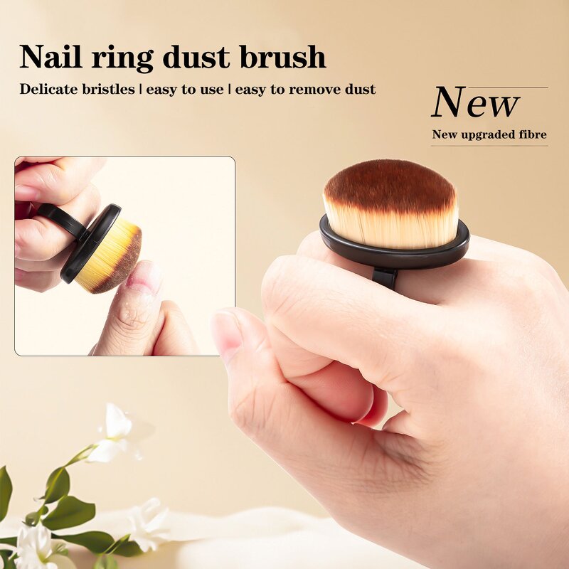 Nail Dust Ring Brush - Manufacturer - Soft Plastic Oval Duster Tools for Fingernails Toenails Manicure