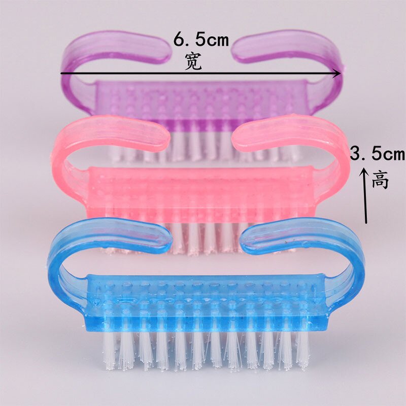 Ox Horn Manicure Brush - Manufacturer - Plastic Small Cleaning Nail Brush for Nail Art Care Makeup