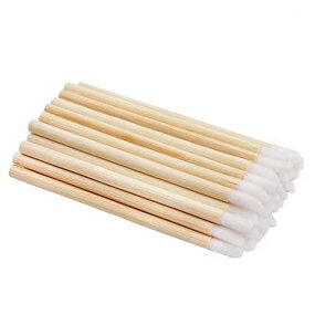 Lip Gloss Applicator - Manufacturer - Eco Bamboo Handle Flocked Angular Disposable Lip Liner Wand