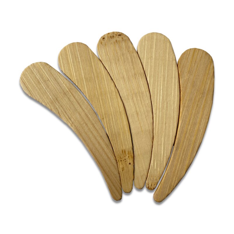 Bamboo Cosmetic Spatula - Manufacturer - Angular Eco Friendly Biodegradable Face Cosmetic Spoon