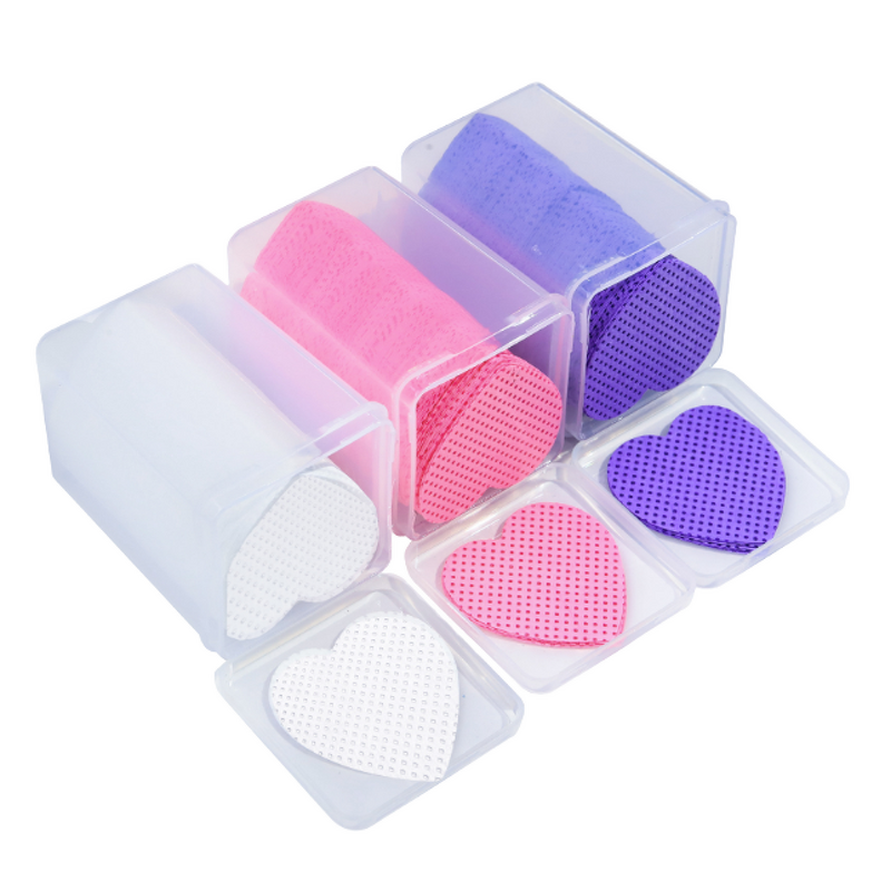 Glue Wipes Remover - Manufacturer - Heart Shape Private Label Eyelash Extension Lint Free Nail Wipes