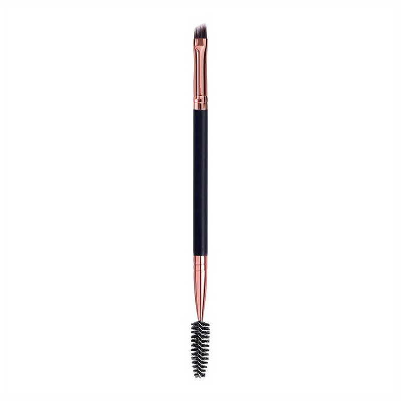 Double-ended Eyebrow Brush - Manufacturer - Angled Spoolie Brush for Perfect Eyebrows Makeup Application