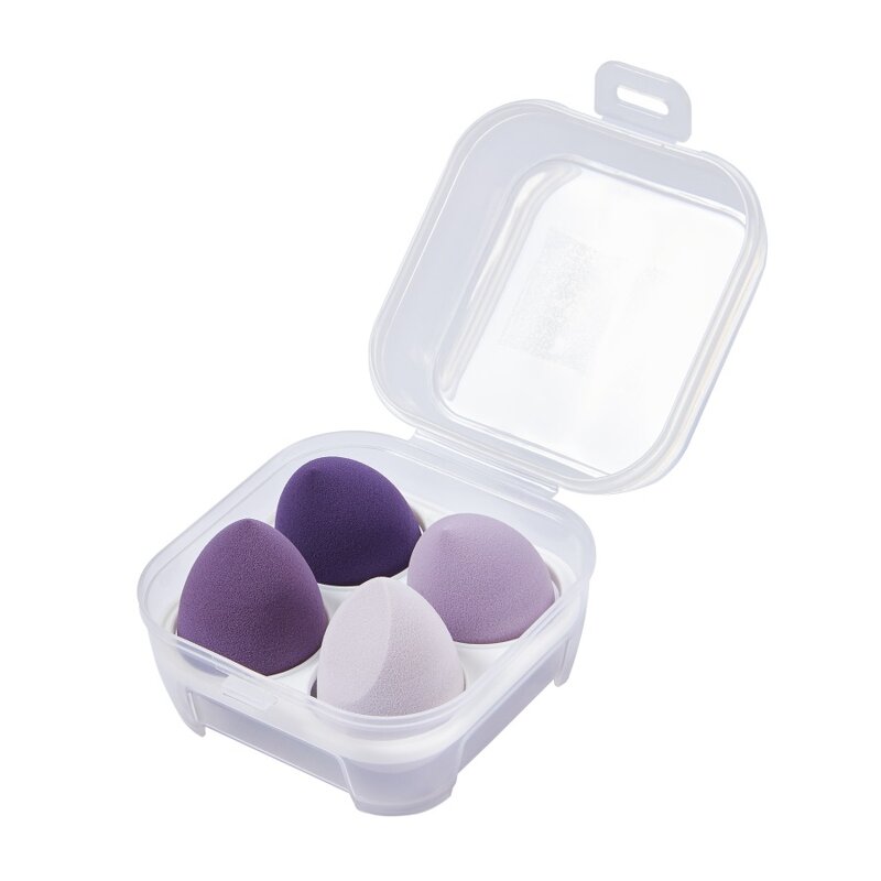 Makeup Sponge Set - Manufacturer - 4Pcs Private Label Latex Free Cosmetic Puffs with Case
