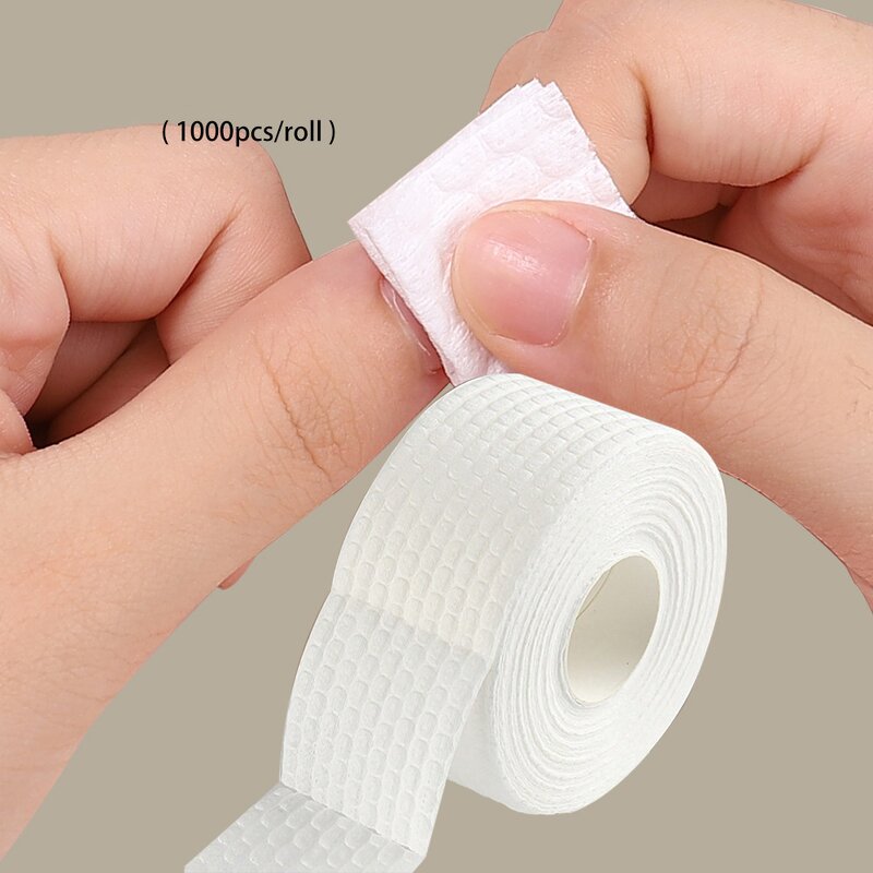 Lint Free Nail Wipes - Manufacturer - 1000pcs/roll Disposable Nail Polish Remover Cleaning Cotton Pads