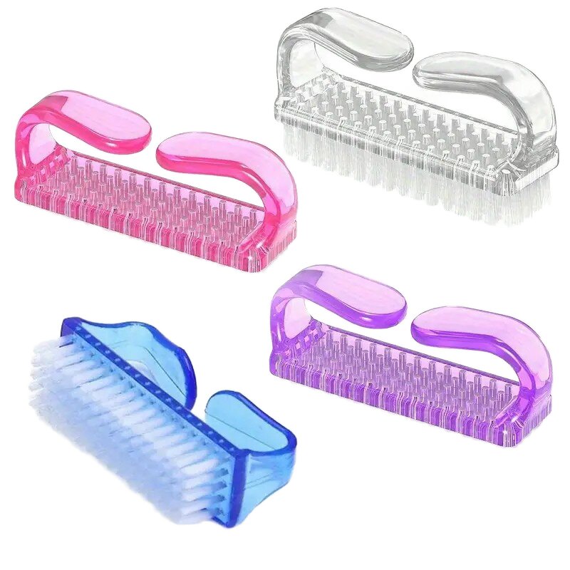 Disposable Nail Scrub Brush - Manufacturer - Pink Nylon Dust Manicure Horns Art Handle Soft Clean