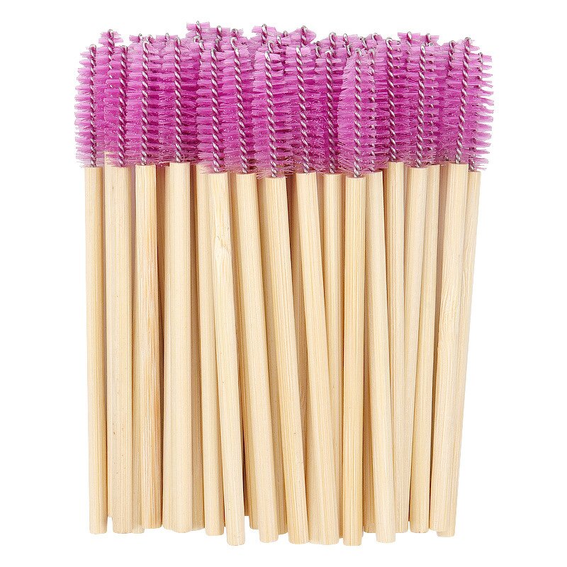 Bamboo Eyelash Brush - Manufacturer - Eco Nylon Hair Mascara Spoolies Beauty Makeup Lash Wands
