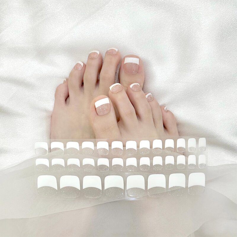 Semi Cured Gel Strips - Manufacturer - Waterproof Uv Gel Polish Sticker Nails Toe Non-toxic 3d