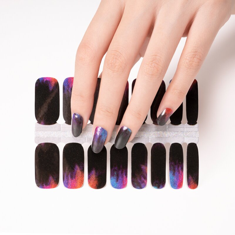 Reflective Press on Nails - Manufacturer - Diy Artificial Arctic Starlight Night Nail Beauty Finger Nails