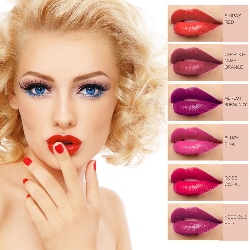 Red Wine Lip Gloss - Manufacturer - Private Label 6 Colors Waterproof Liquid Lipstick Lip Stain Tint