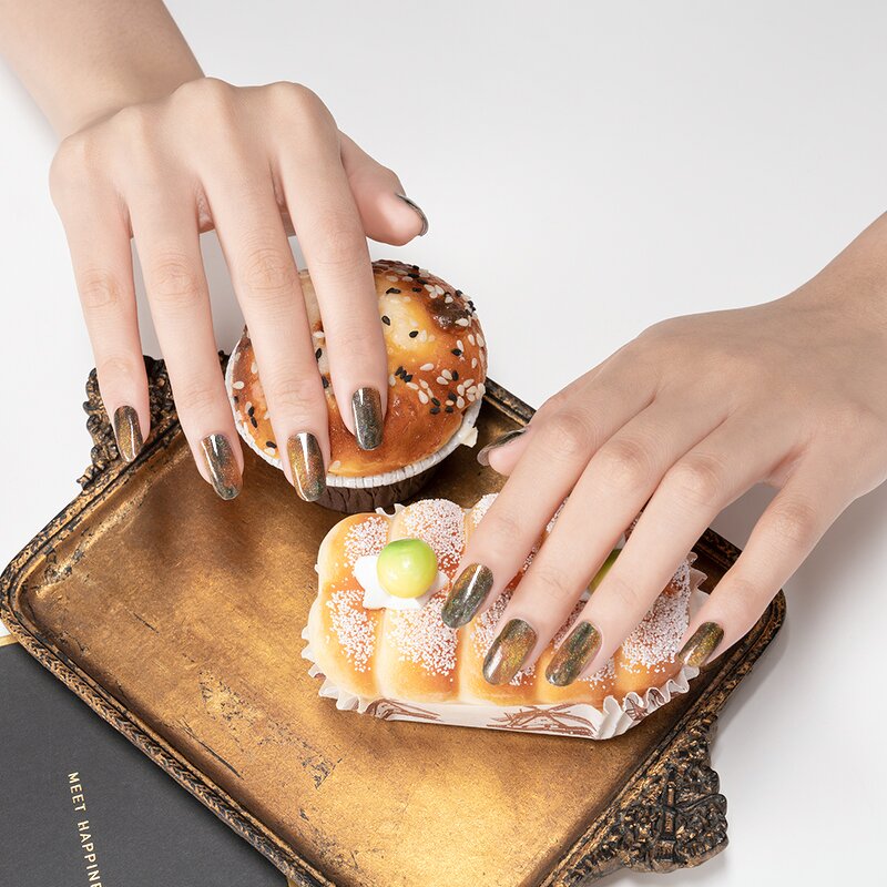 Reflective Press on Nails - Manufacturer - Diy Artificial Arctic Starlight Night Nail Beauty Finger Nails