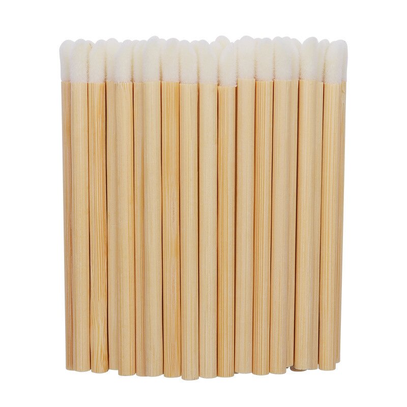 Disposable Lip Brush - Manufacturer - Bamboo Eco Friendly 50pcs/pack Mini Lip Liner Gloss Brush