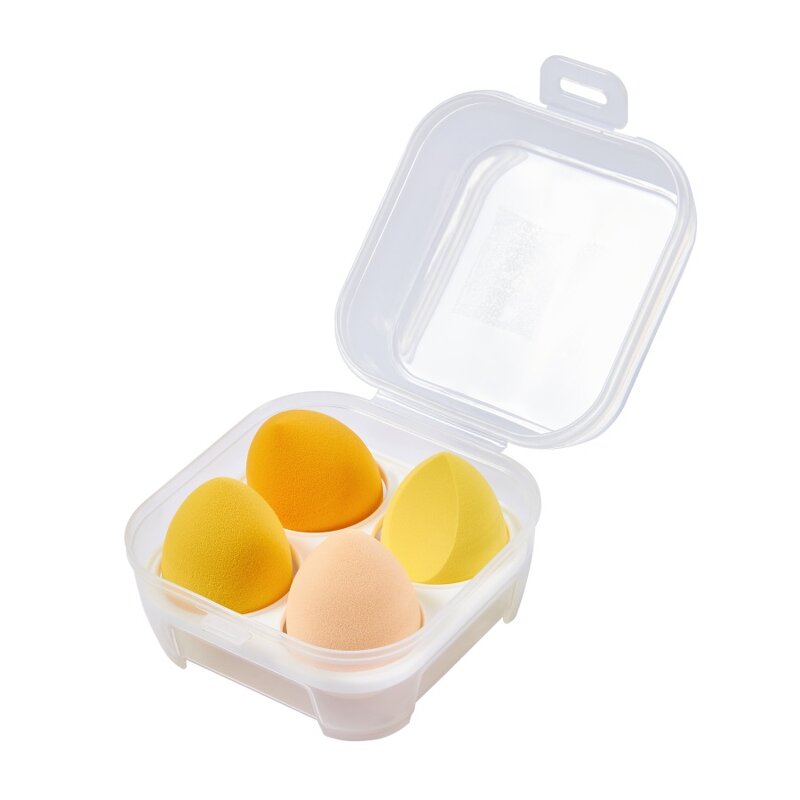 Makeup Sponge Set - Manufacturer - 4Pcs Private Label Latex Free Cosmetic Puffs with Case