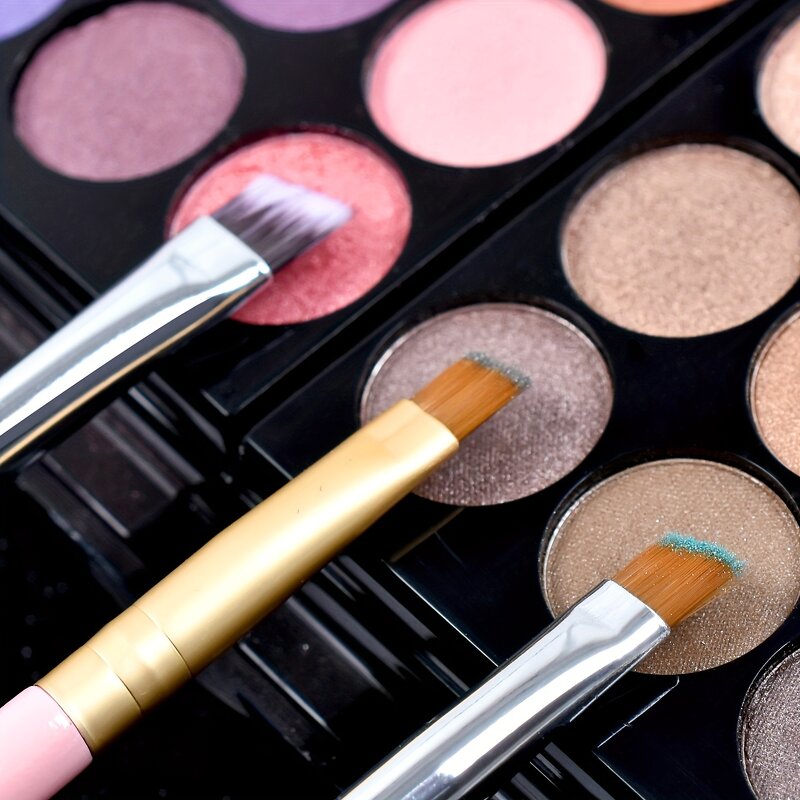 Double-ended Eyebrow Brush - Manufacturer - Angled Spoolie Brush for Perfect Eyebrows Makeup Application