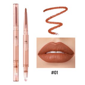 Double Ended Lip Liner - Manufacturer - Lipliner With Lip Brush Smooth Matte Velour Lip Contour Pen