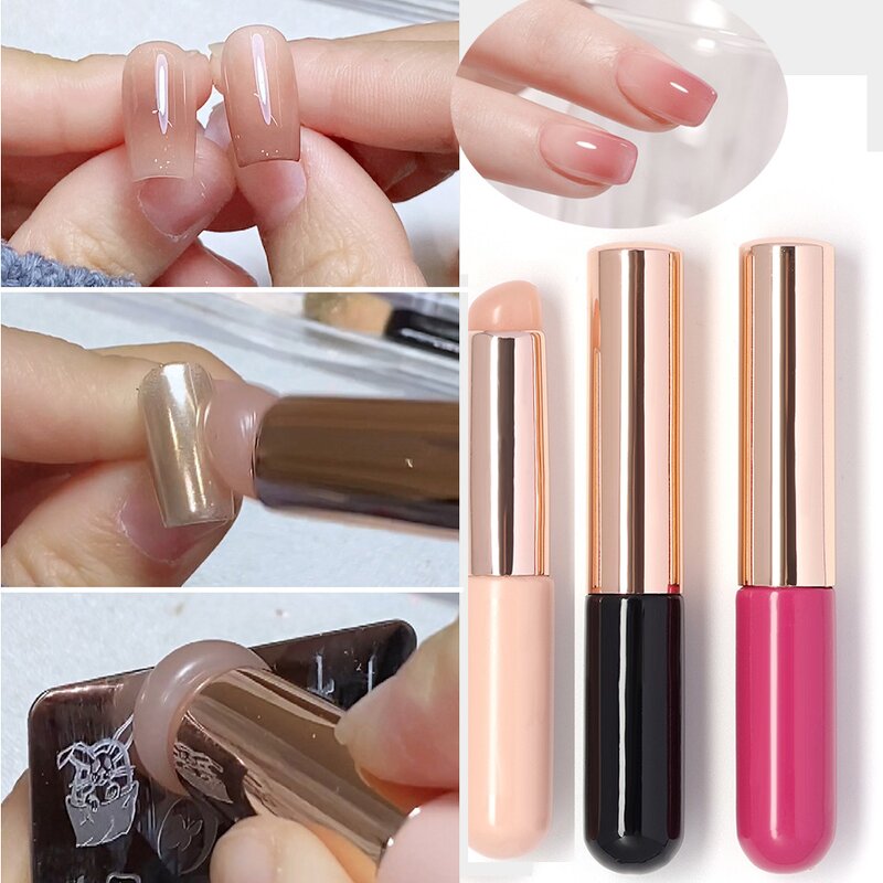 Acrylic Nail Gradient Brush - Manufacturer - Diy Manicure Ombre Silicone Nail Painting Brush