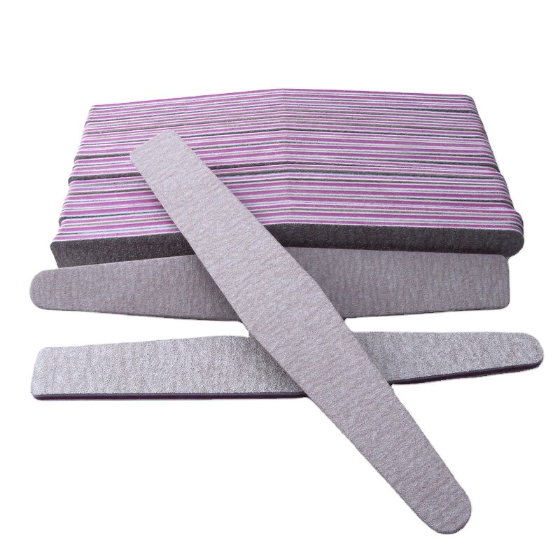 Diamond Nail File - Manufacturer - Professional Double Manicure Pedicure Emery Sandpaper Zebra Gray