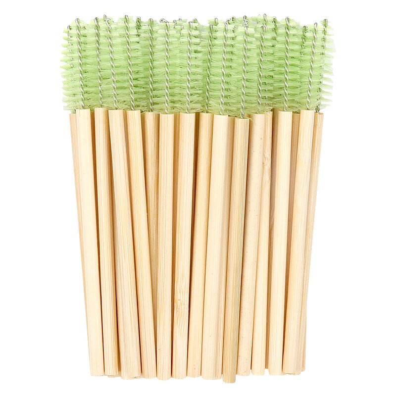 Bamboo Eyelash Brush - Manufacturer - Eco Nylon Hair Mascara Spoolies Beauty Makeup Lash Wands