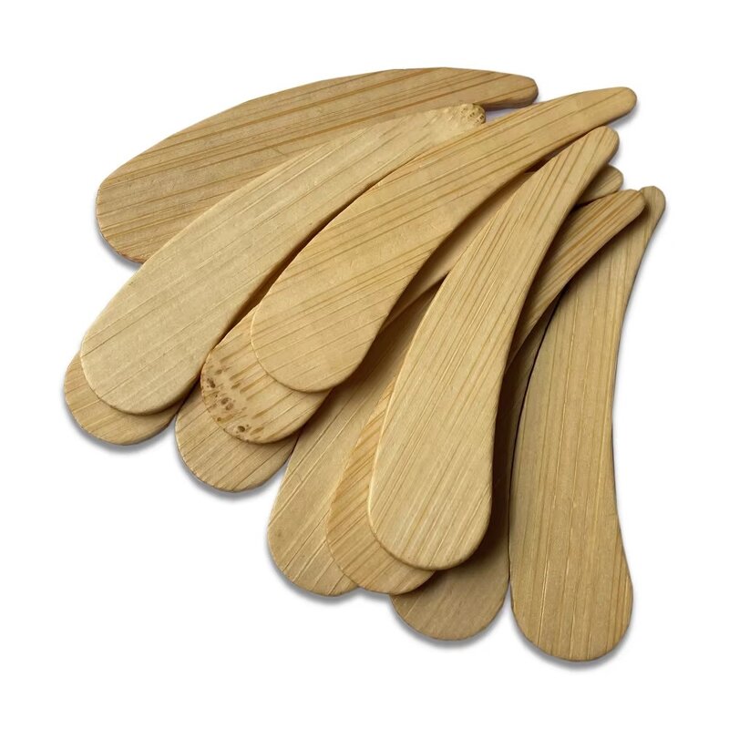 Bamboo Cosmetic Spatula - Manufacturer - Angular Eco Friendly Biodegradable Face Cosmetic Spoon