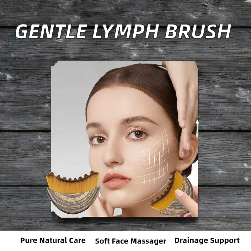 Natural Face Massager Brush - Manufacturer - Custom Logo Dry Brush Lymphatic Contour Oval Daily Use