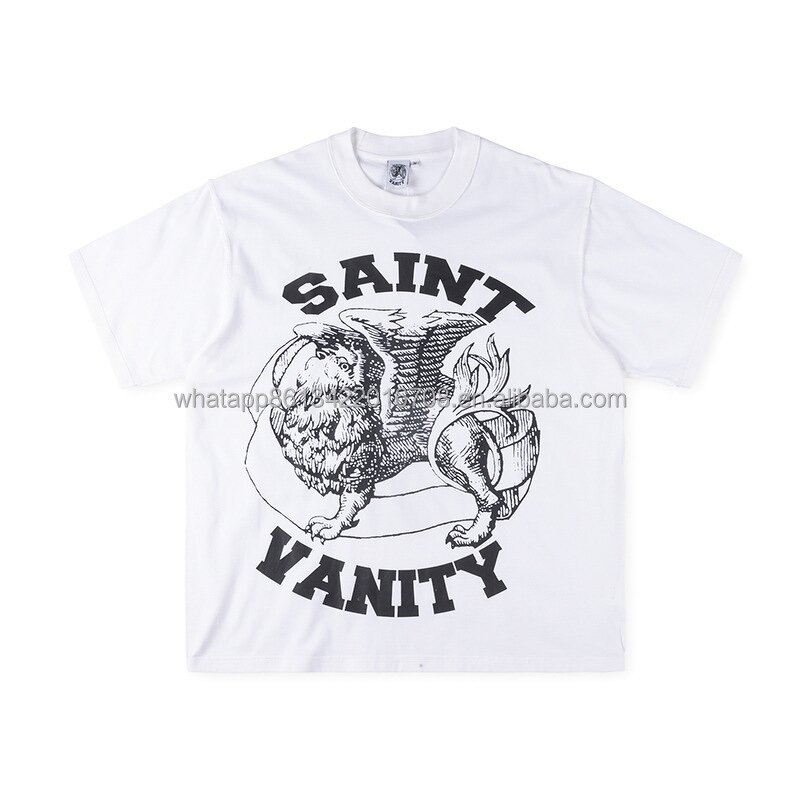 T-shirt Manufacturer - SAINTS VANITY Flame Print Oversized 100% Cotton Custom