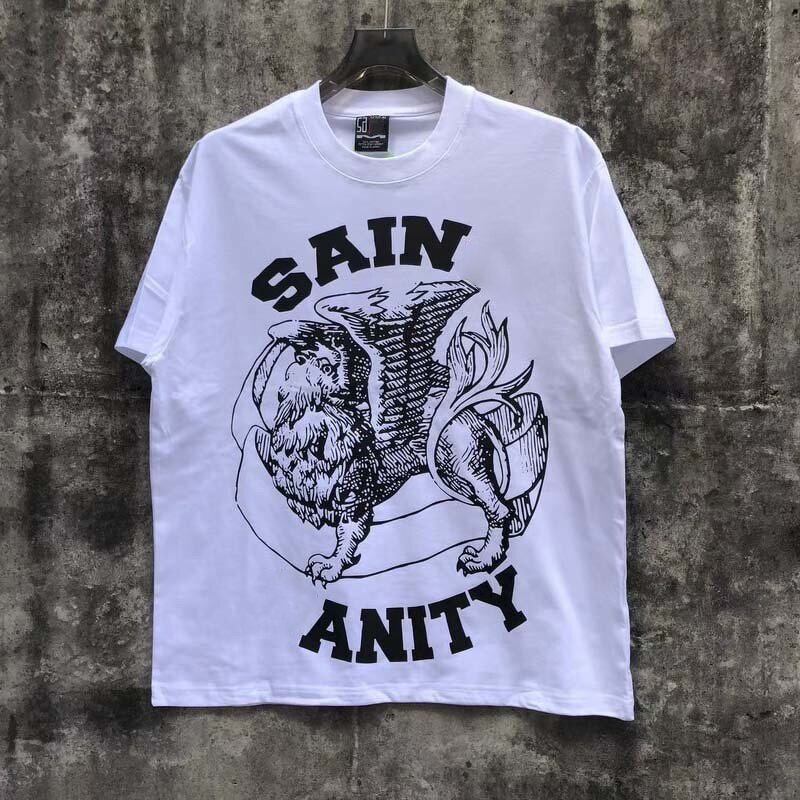 T-shirt Manufacturer - SAINTS VANITY Wholesale 100% Cotton Flame Print Streetwear