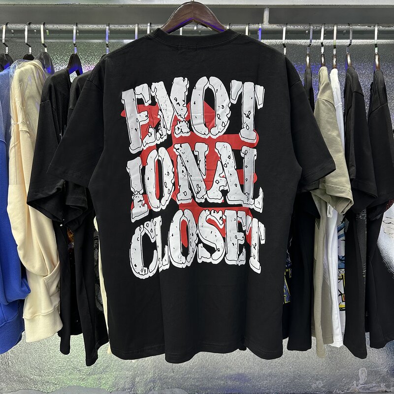 T-shirt Manufacturer - Mixed Emotion 100% Cotton Diamond Printing Trendy Brand