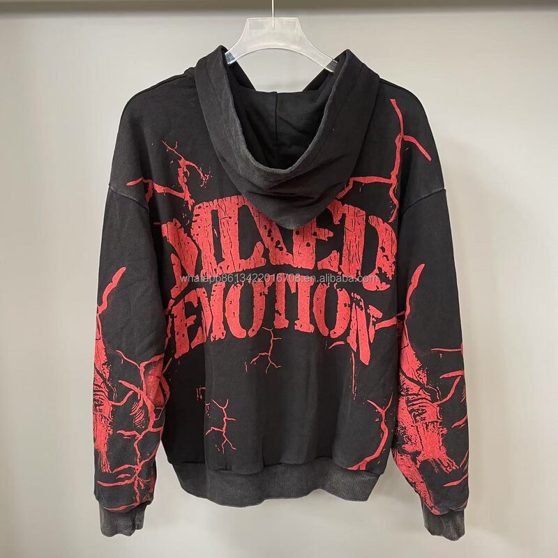 Hoodie Manufacturer - Men's Heavyweight 100% Cotton Y2K Zipper-up Streetwear