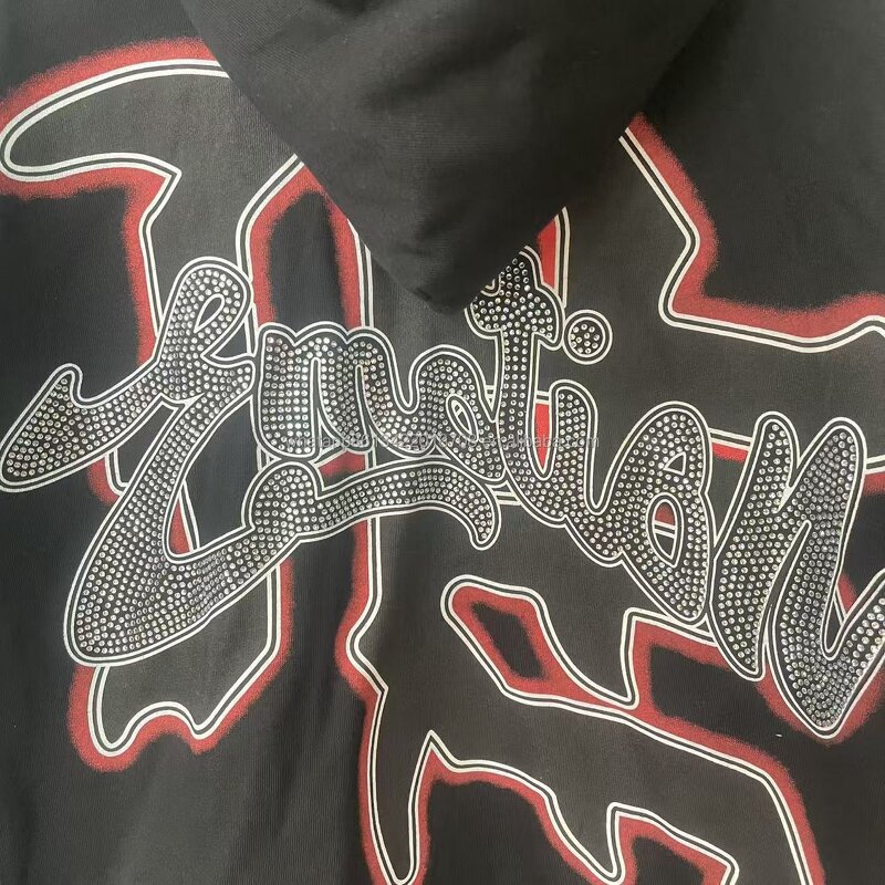 Hoodie Manufacturer - 100% Cotton Zipper-Up Heavyweight Diamond Mixed Emotions