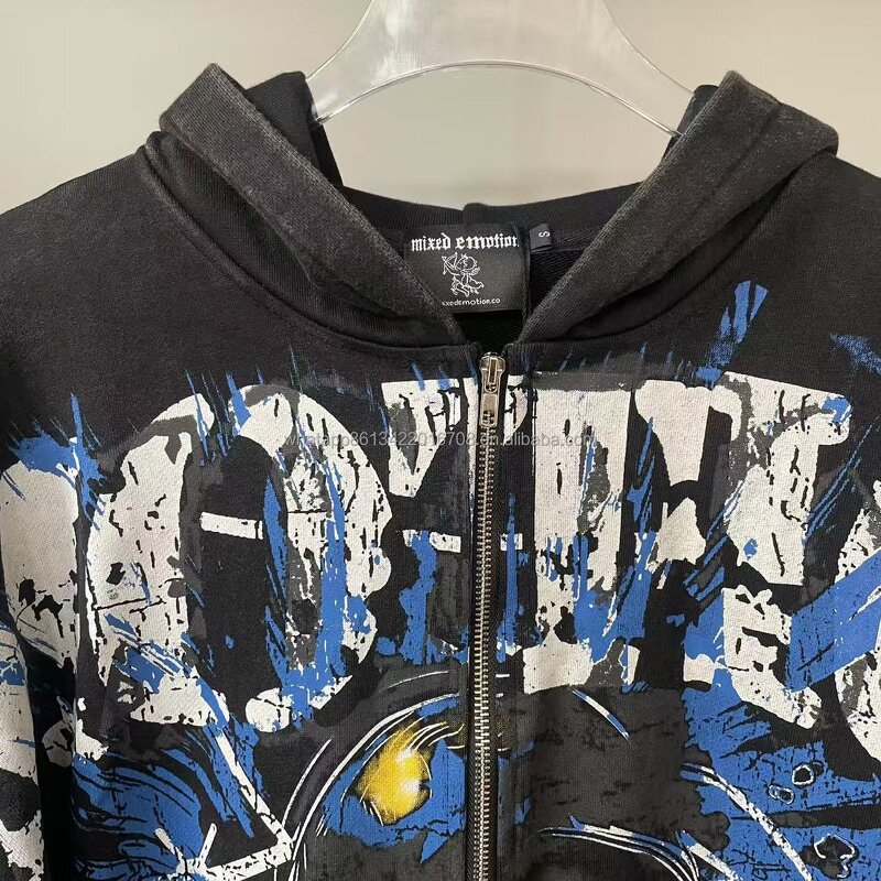 Hoodie Manufacturer - Wholesale 100% Cotton Mixed Emotions Zipper-up Tracksuits