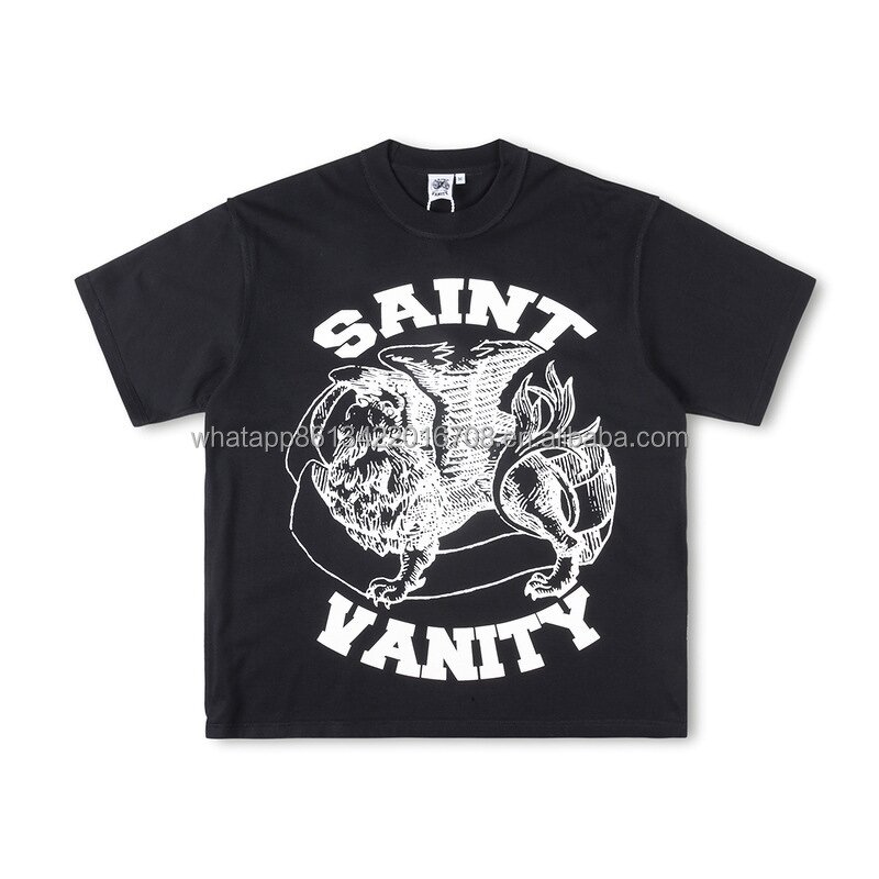 T-shirt Manufacturer - SAINTS VANITY Flame Print Oversized 100% Cotton Custom