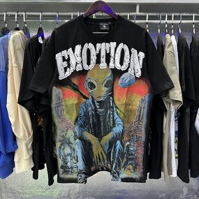 T-shirt Manufacturer - Mixed Emotion 100% Cotton Diamond Printing Trendy Brand