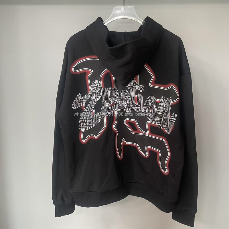 Hoodie Manufacturer - 100% Cotton Zipper-Up Heavyweight Diamond Mixed Emotions