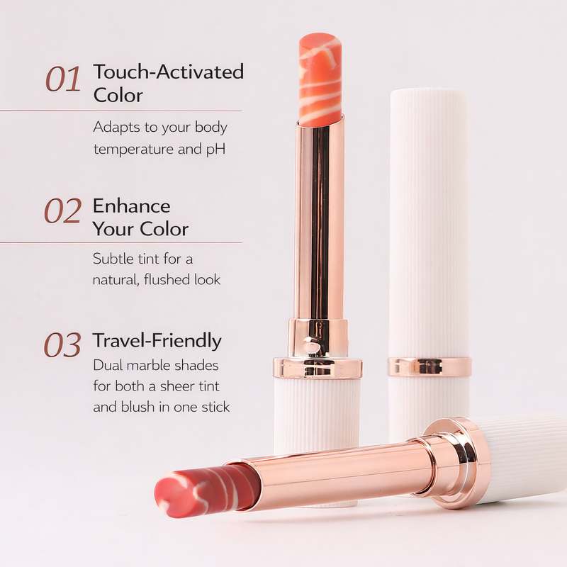 Lip Balm Manufacturer - Private Label Vegan Marble Temperature-sensitive Color Change