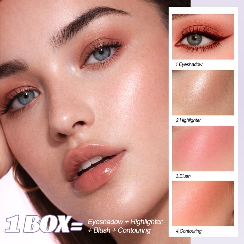 Eyeshadow Palette Manufacturer - Pearlescent Matte Earth Tone 4 Layer Makeup Book