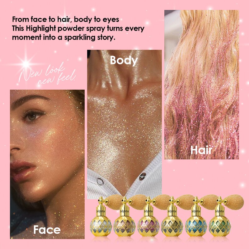 Highlighter Powder Spray Manufacturer - Wholesale Mineral Fine Shimmer Body Glitter