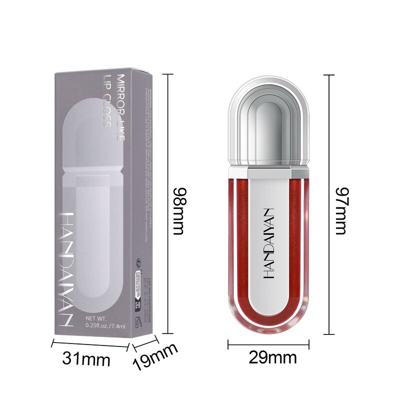 Lip Gloss Manufacturer - HANDAIYAN Silver Tube 6 Color Waterproof Lip Plumping