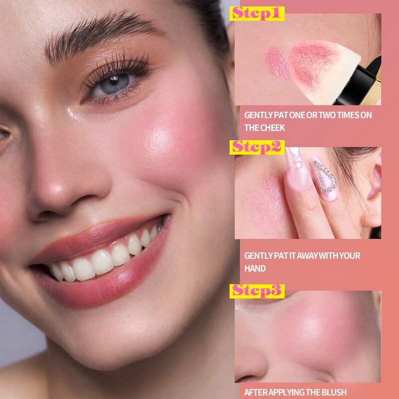 Lip Gloss Manufacturer - Soft Sheer Pink 2-in-1 Rouge Blush Liquid 6 Color