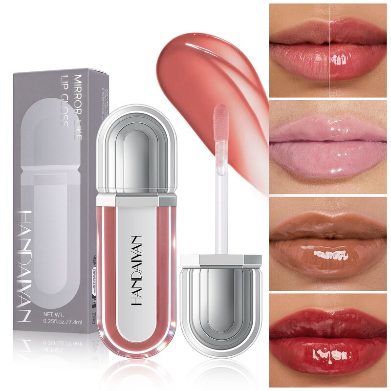 Lip Gloss Manufacturer - HANDAIYAN Silver Tube 6 Color Waterproof Lip Plumping