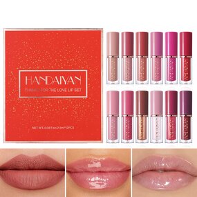Lip Gloss Set Manufacturer - ANDAIYAN 12 Colors Moisturizing Pigmented Shimmering